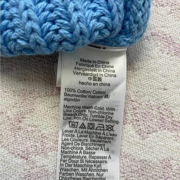 J. Crew Heritage Cotton Fisherman Sweater Pale Cerulean NWT - Picture 9 of 10